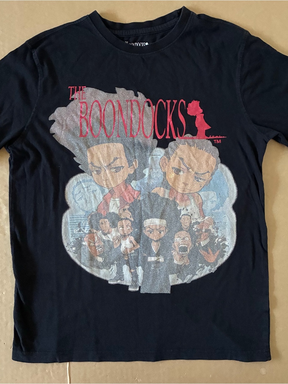 The Boondocks Movie Poster Black T-Shirt Men’s Small Short Sleeve Crewneck TV